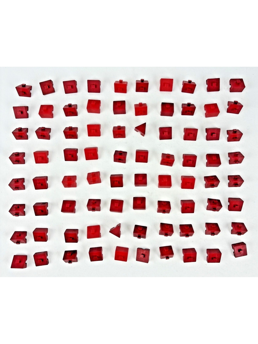 Vintage Fischertechnik Red Angle Block Wedge Mixed Connectors 80 pcs